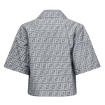 Giacca cropped in chambray FF jacquard<BR/> FLF790 ASMFF1SAT FENDI 