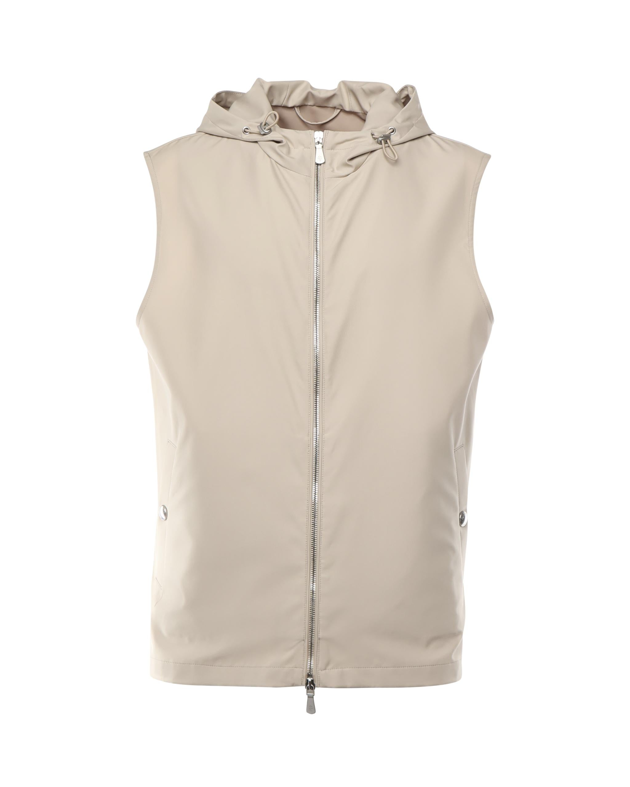 Gilet con cappuccio in seta K75GILK04TES0K085 02 ELEVENTY 