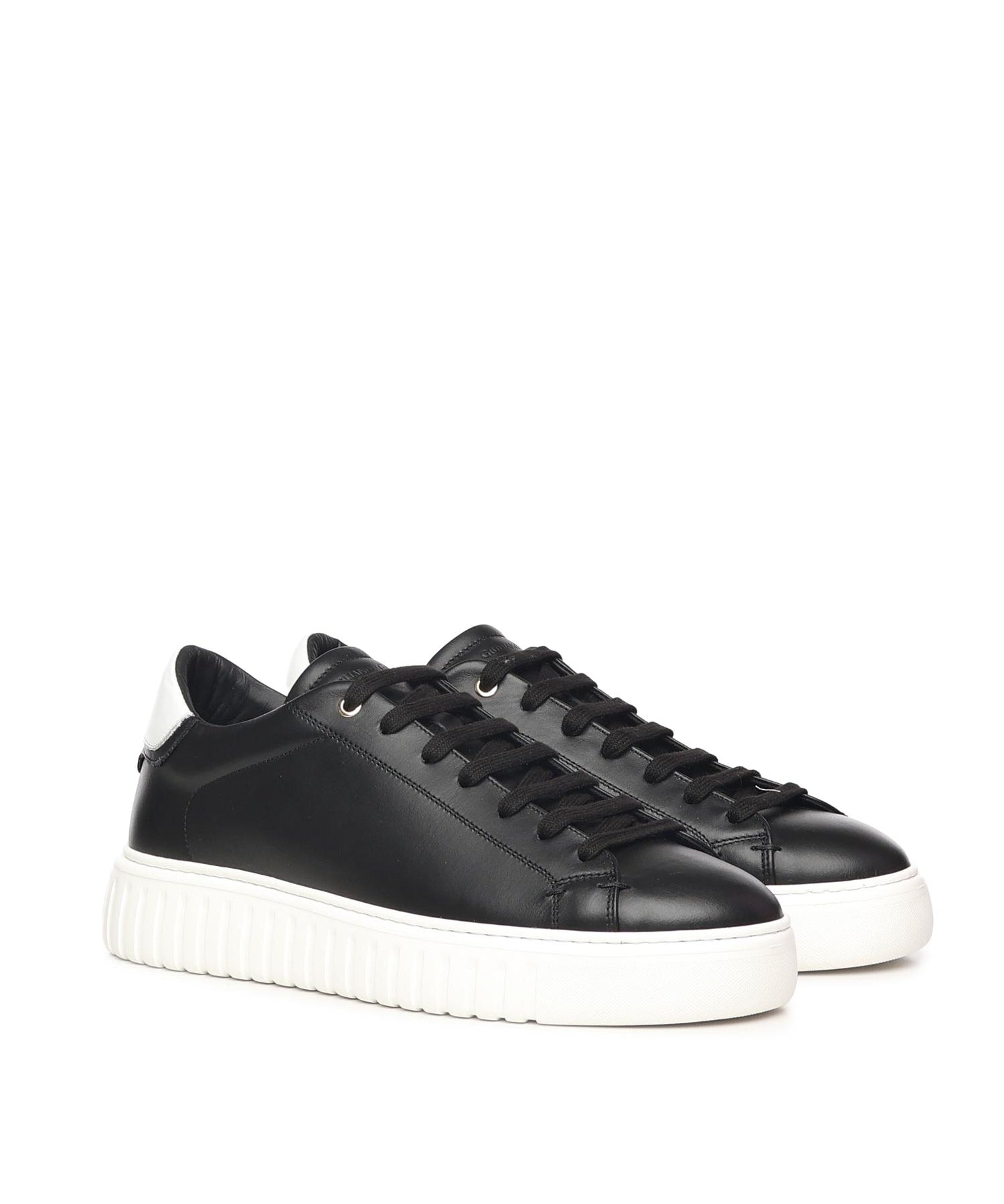 sneakers Mars in pelle MARS NAPPABLACK/WHITE GIULIANO GALIANO 