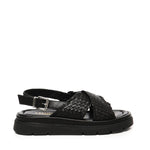 Sandalo flat Thea Tress A55379 NERO CARMENS 