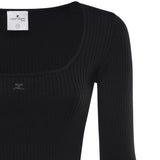 Top Heritage in maglia a costine 126MTO479FI0001 9999 COURREGES 