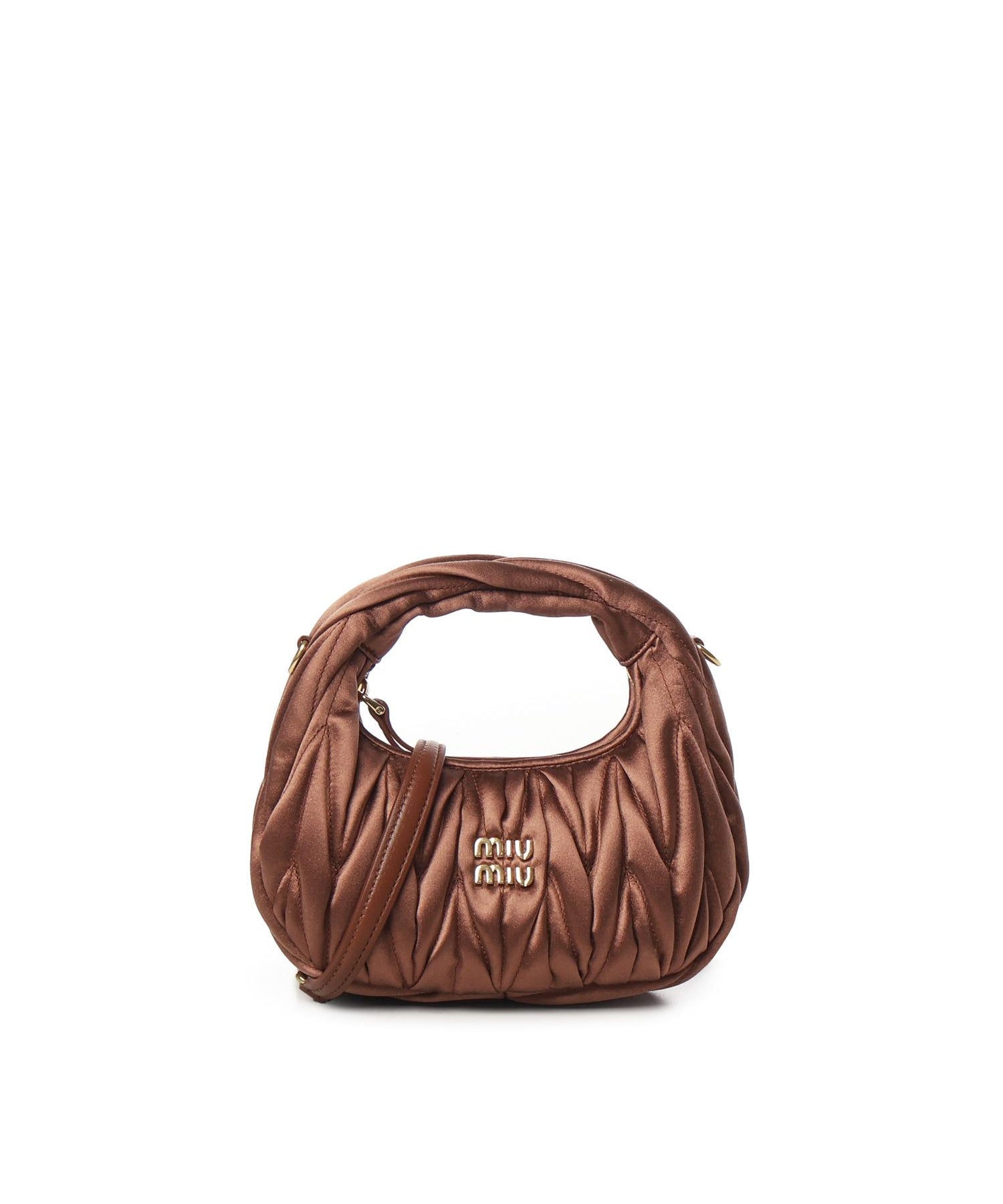 Mini bag Wander in raso trapuntato 5BP078 2BD8F0324 MIU MIU 
