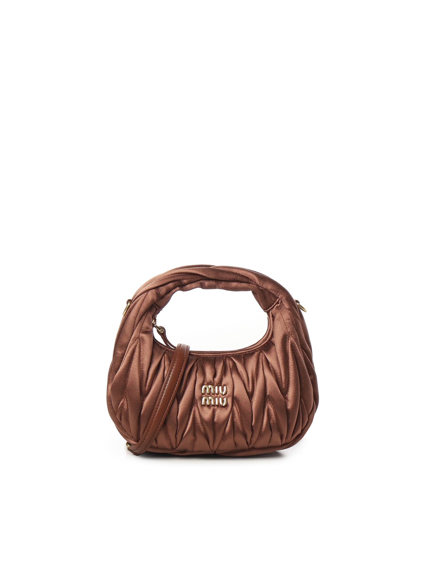 Mini bag Wander in raso trapuntato 5BP078 2BD8F0324 MIU MIU 