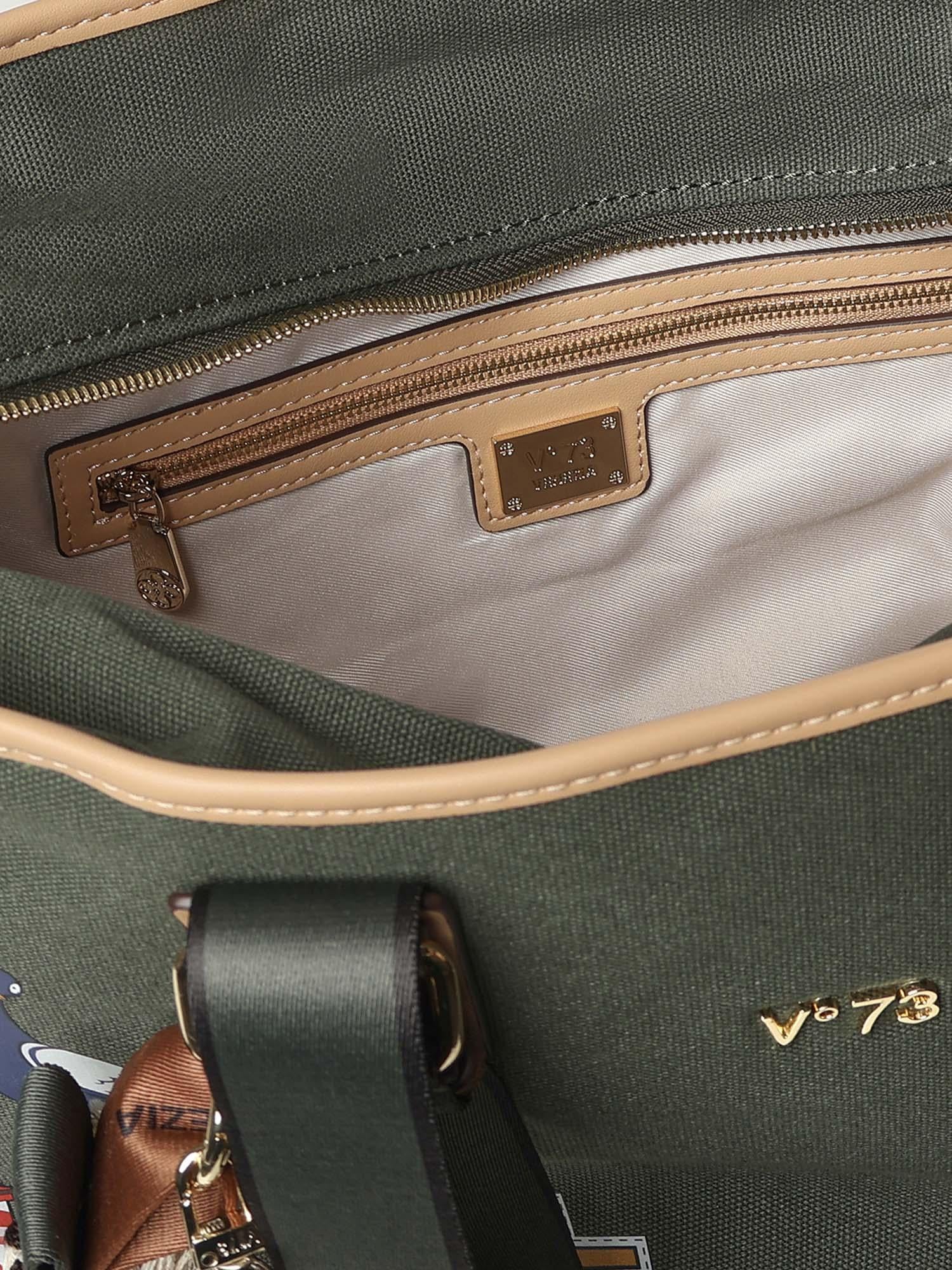 Borsa shopping Tita con logo 73BS9TZ01C TITAVERDE/NATURALE V° 73 
