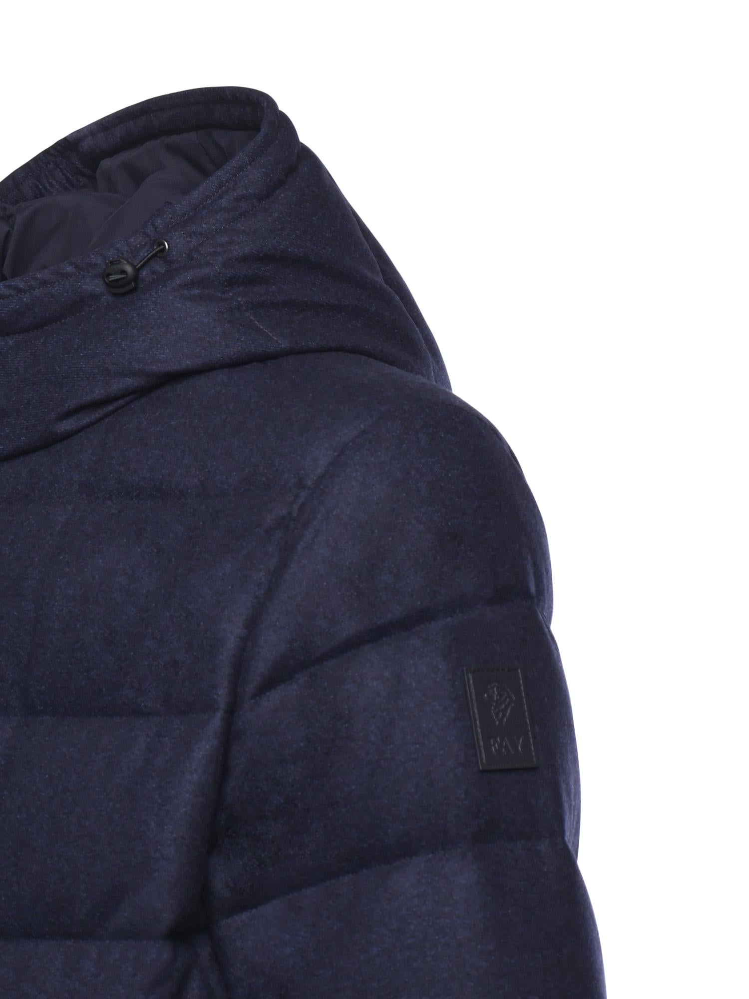 Piumino double front in flanella di lana cardata NAM32510620WGZ U604 FAY 