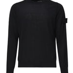 Maglione girocollo con cuciture overlock e costine K1S155100066 S00FCV0020 STONE ISLAND 