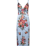 Abito in raso con stampa floreale F610GT FSICEHC5ZO DOLCE & GABBANA 