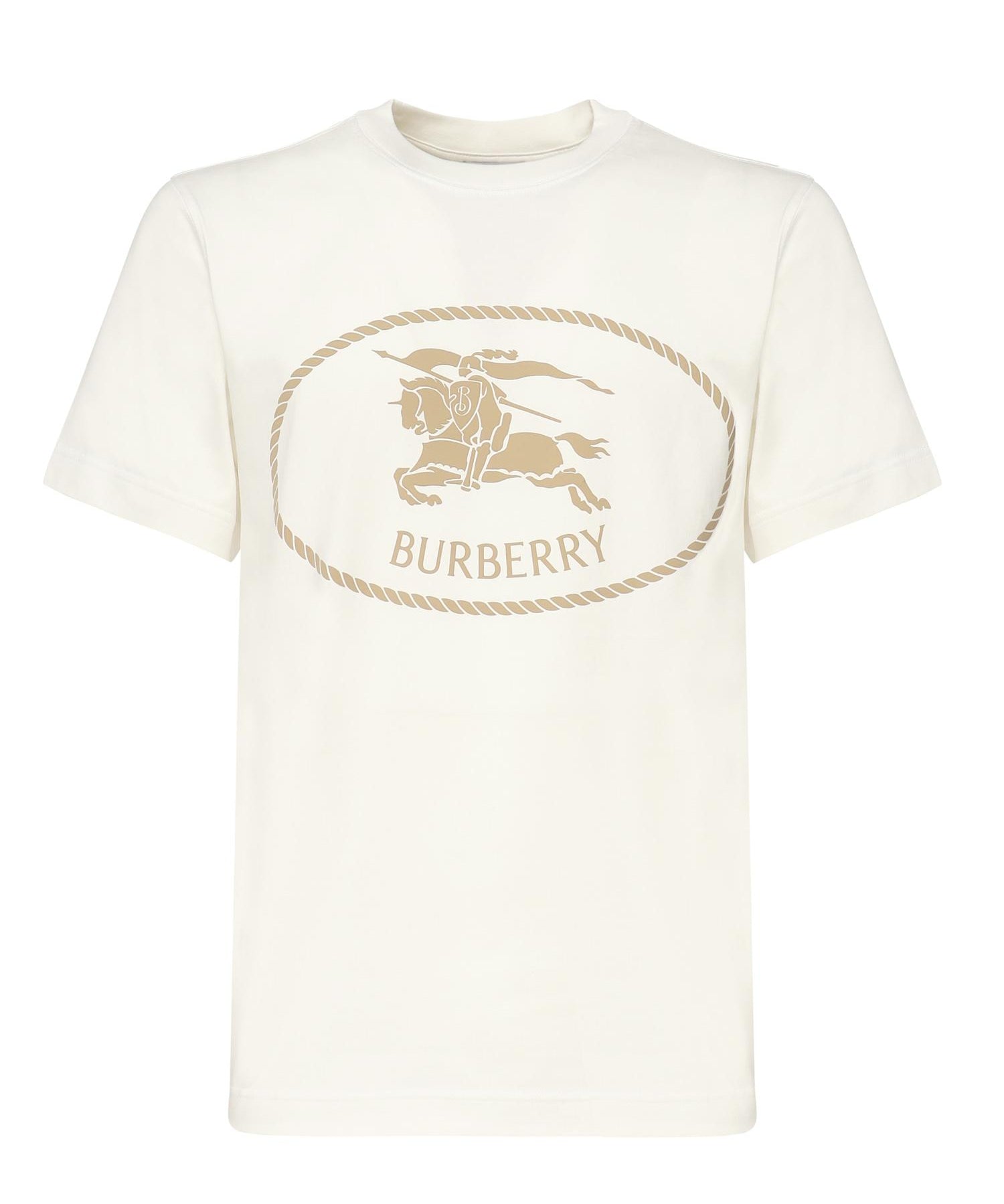 T-shirt in cotone con Knight Stamp 8110112 B7078 BURBERRY 