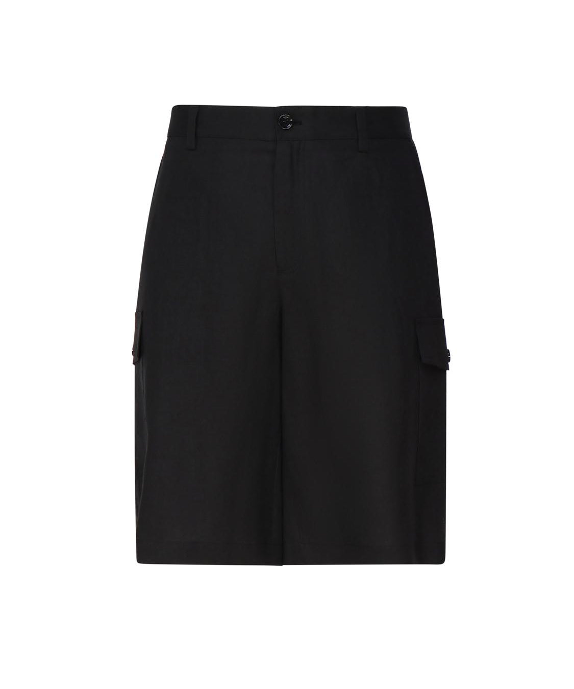 Bermuda cargo in lino con placca GV5TAT GH253N0000 DOLCE & GABBANA 