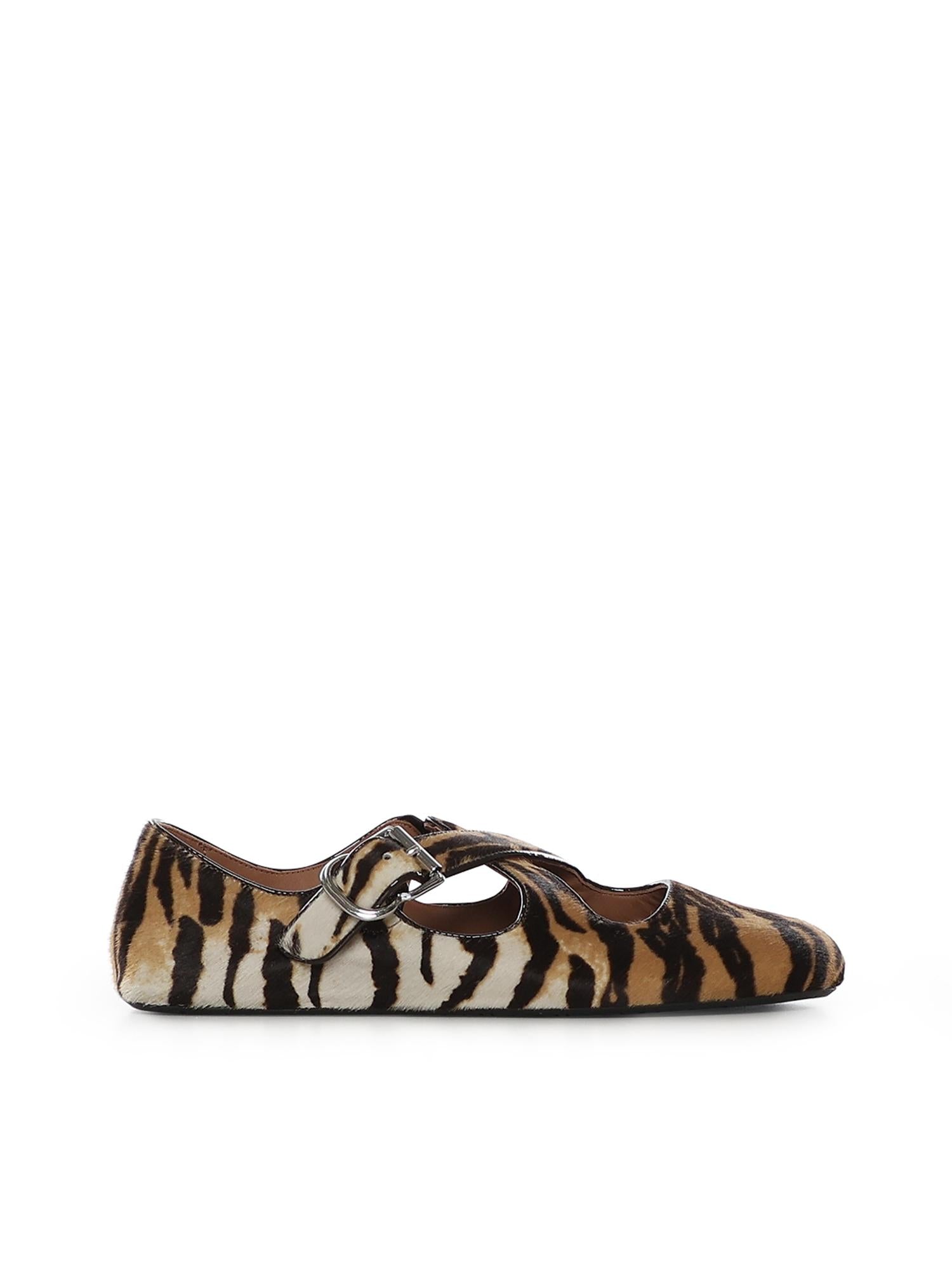 Ballerine incrociate in cavallino AA3A046I105 113 ALAIA 