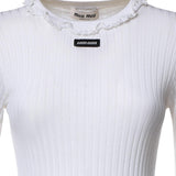 Maglia girocollo in seta MML06T 191XF0009 MIU MIU 