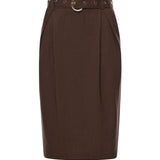 Gonna longuette con cintura 106449 A2W6L78 PINKO 