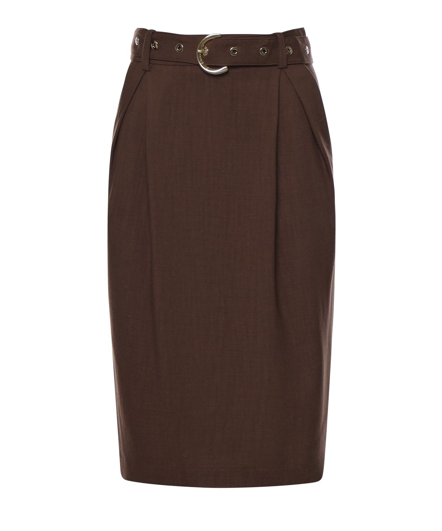 Gonna longuette con cintura 106449 A2W6L78 PINKO 