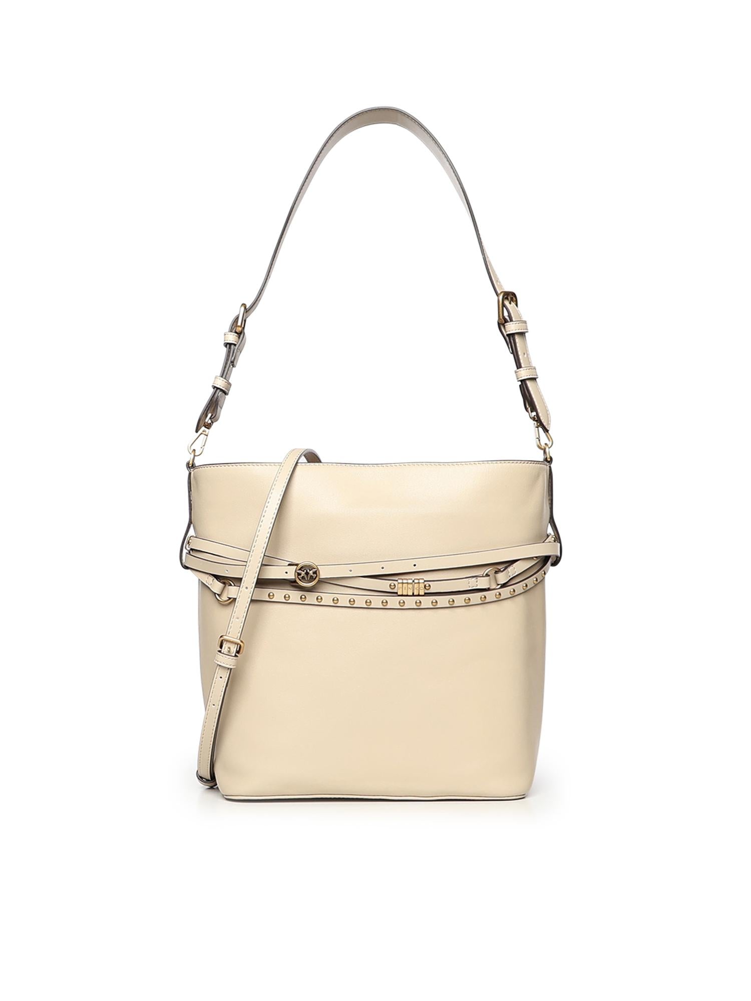 Borsa a spalla media Bucket Belt Bag in pelle 106339 A0QOC50Q PINKO 