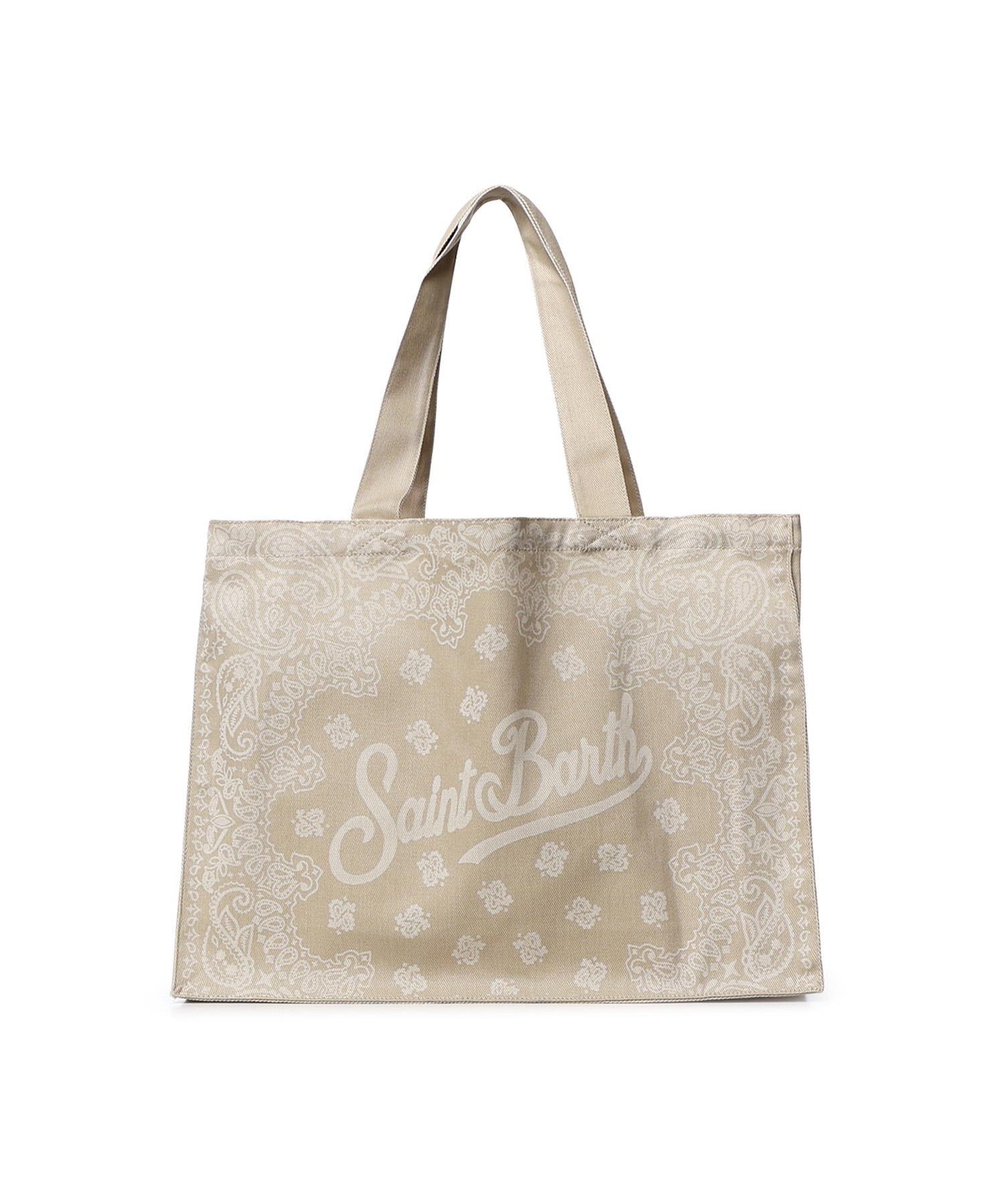 Borsa Essential in denim con stampa bandana EBAGN006 09193L MC2 SAINT BARTH 