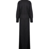 Abito lungo chemisier in fresco di lana gessato DA570 ES0080D999 DONDUP 