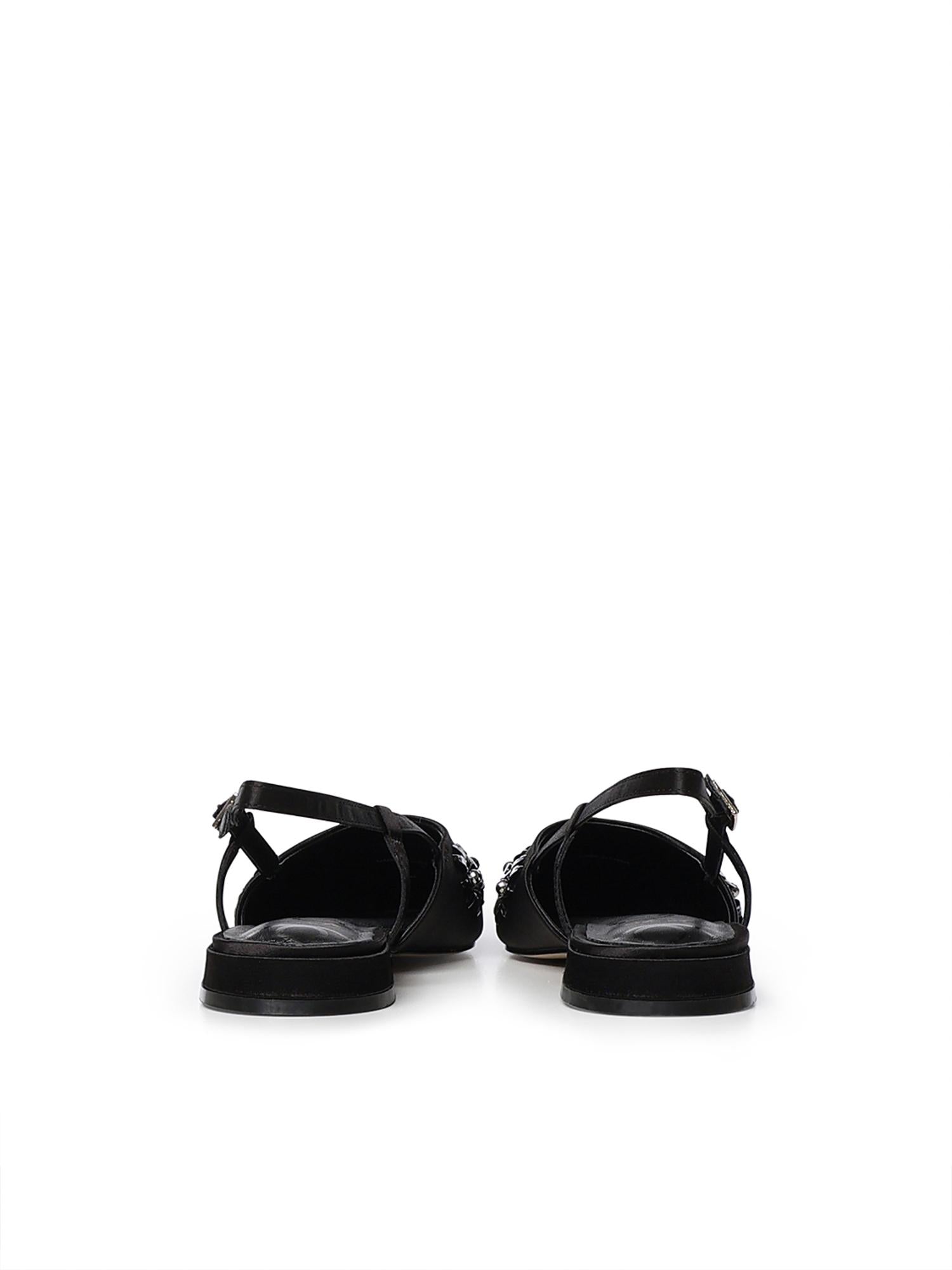Slingback Kayla con applicazioni floreali 73SC9YL01RIC KAYLA SLINGBACKNERO V° 73 