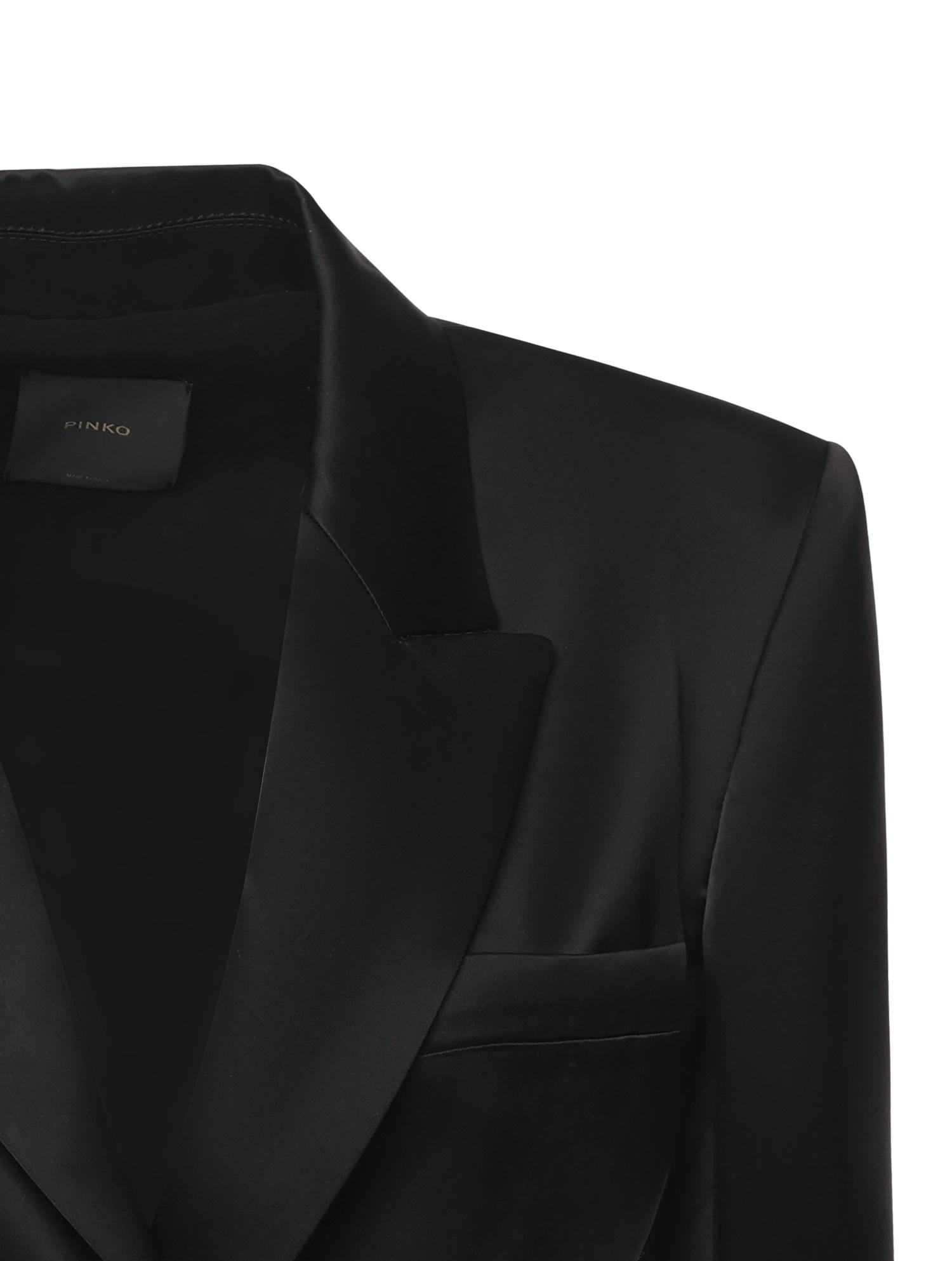 Blazer in satin lucido 105604 A2RAZ99 PINKO 