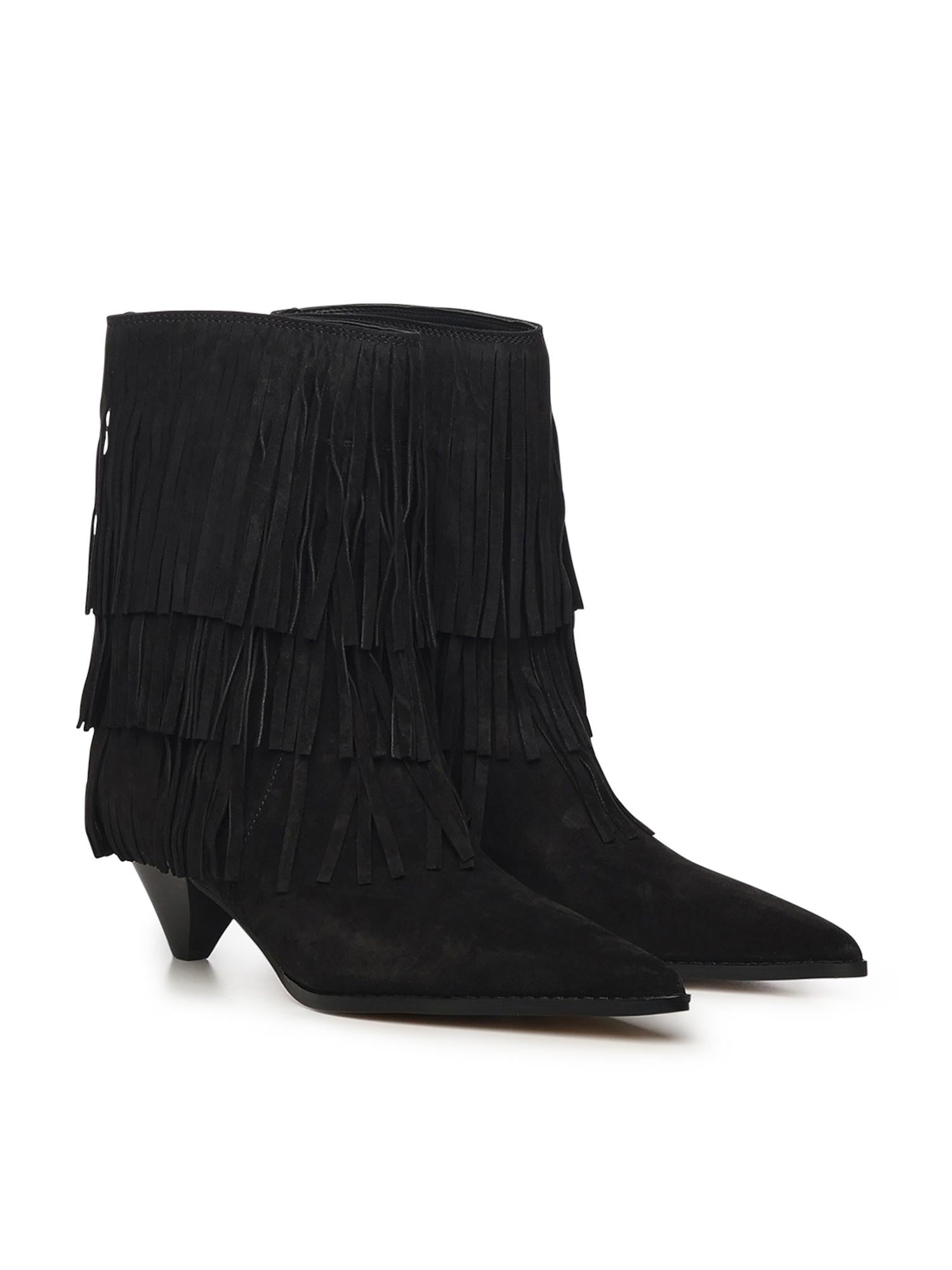 Stivale Jayla in pelle scamosciata con frange 40F5JYME5S 001 MICHAEL MICHAEL KORS 