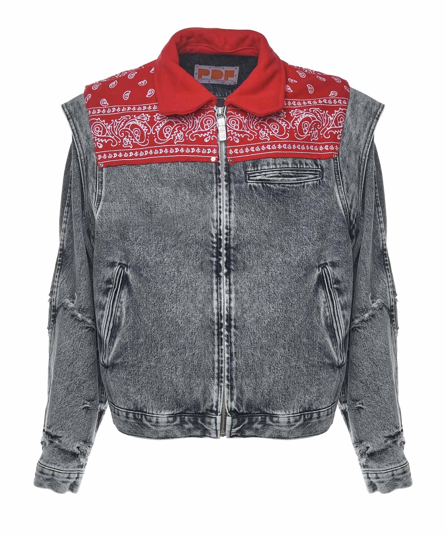 Giacca Cape in denim di cotone DFM09027DF121 BLUE WASH PDF CHANNEL 
