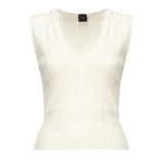 Top smanicato seta e cachemire a costine 104741 A2FRZ09 PINKO 