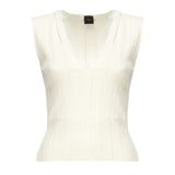 Top smanicato seta e cachemire a costine 104741 A2FRZ09 PINKO 