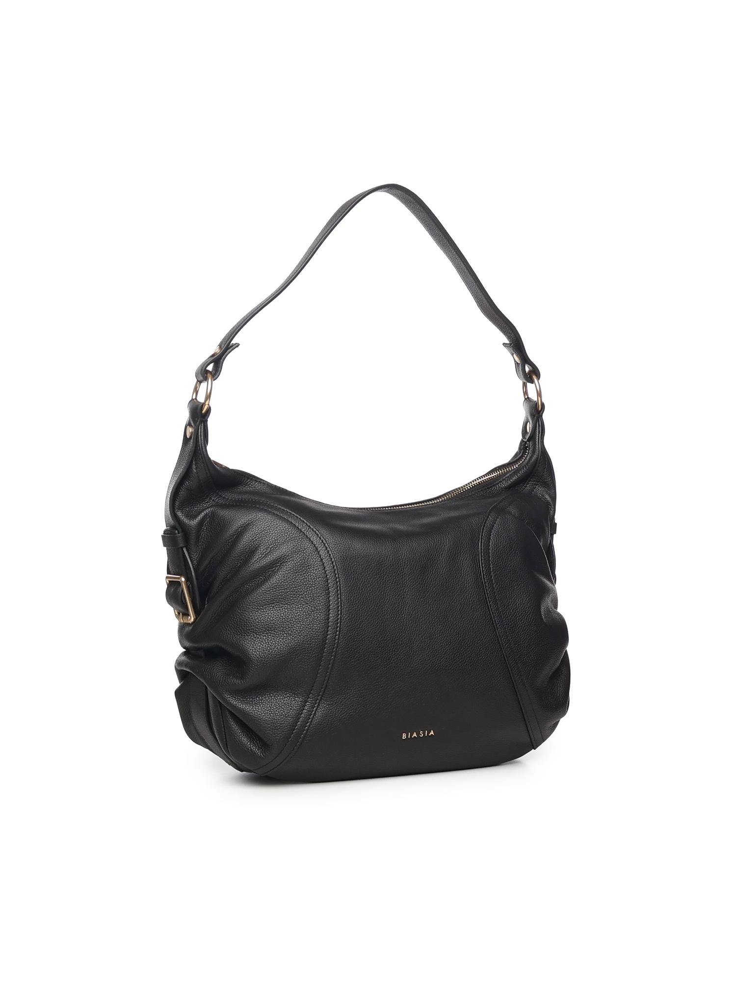 Borsa a spalla Weave in pelle BIBP9E602 NERO BIASIA 