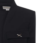 Giacca cropped in cady con dettaglio gioiello a X 79AAQ516 N0356899 GENNY 