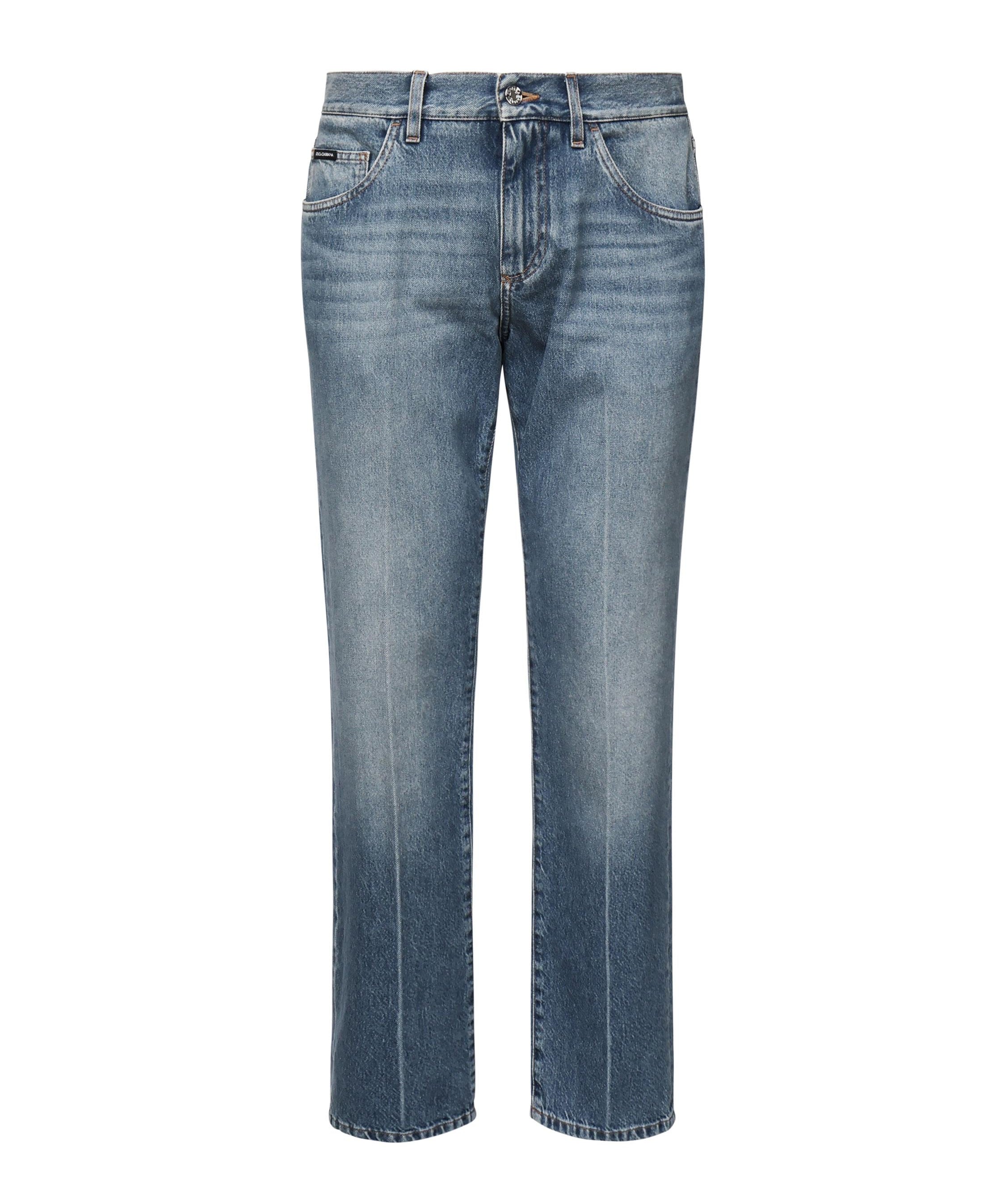 Jeans modello Classic cinque tasche in cotone con abrasioni GP02XD G8MG8S9001 DOLCE & GABBANA 