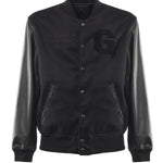 Bomber Varsity in nappa e tessuto VARSITY NAPPANERO GIULIANO GALIANO 