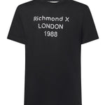 T-shirt con stampa in cotone UMA25169TS BLACK RICHMOND X 