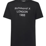 T-shirt con stampa in cotone UMA25169TS BLACK RICHMOND X 