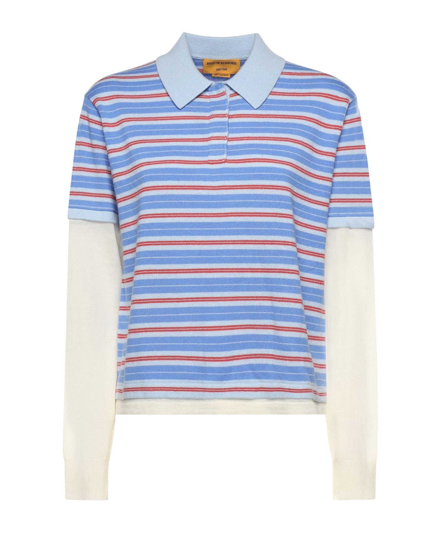 Polo Striped Rugby in cashmere W40710JL CLEAR SKY COMBO GUEST IN RESIDENCE 