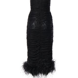 Midi dress in pizzo AUW4LACE BLACK ALBERTO AUDENINO 