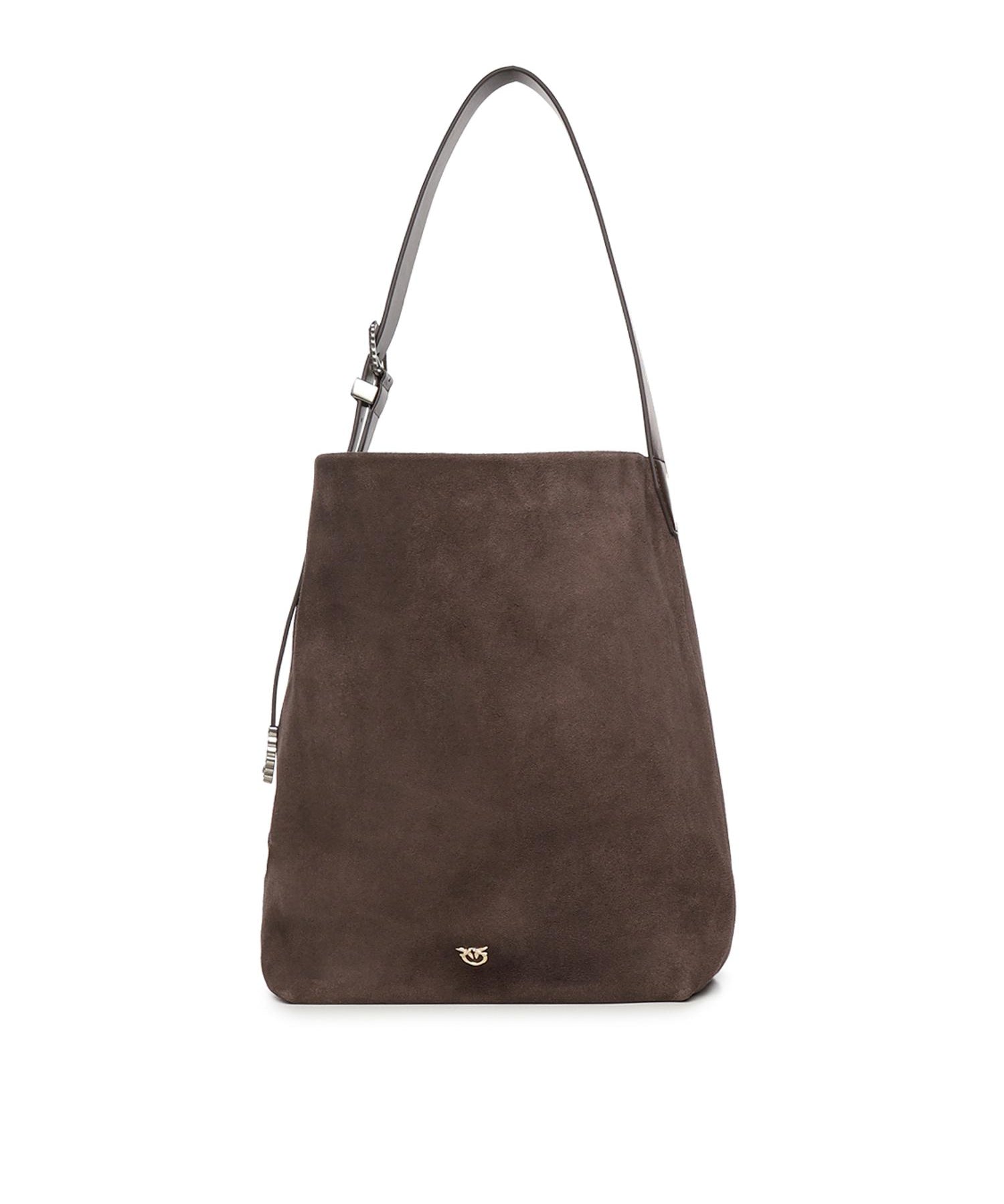 Borsa a tracolla grande Bucket Big in suede 106834 A0F6M11A PINKO 