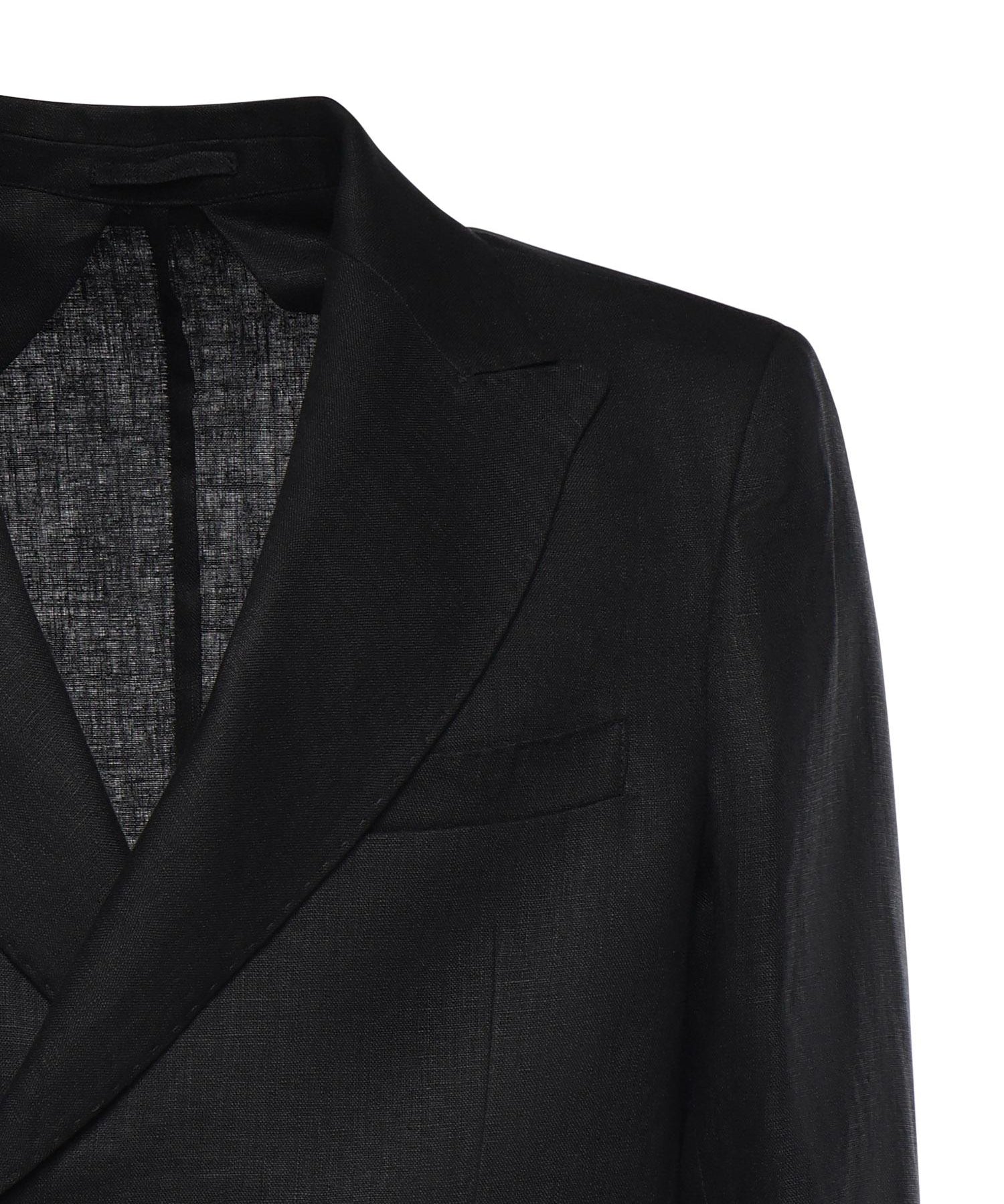 Blazer doppiopetto in lino MCAUS3259S26 019 MICHAEL COAL 