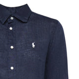 Camicia in lino con logo 211970730 519 POLO RALPH LAUREN 