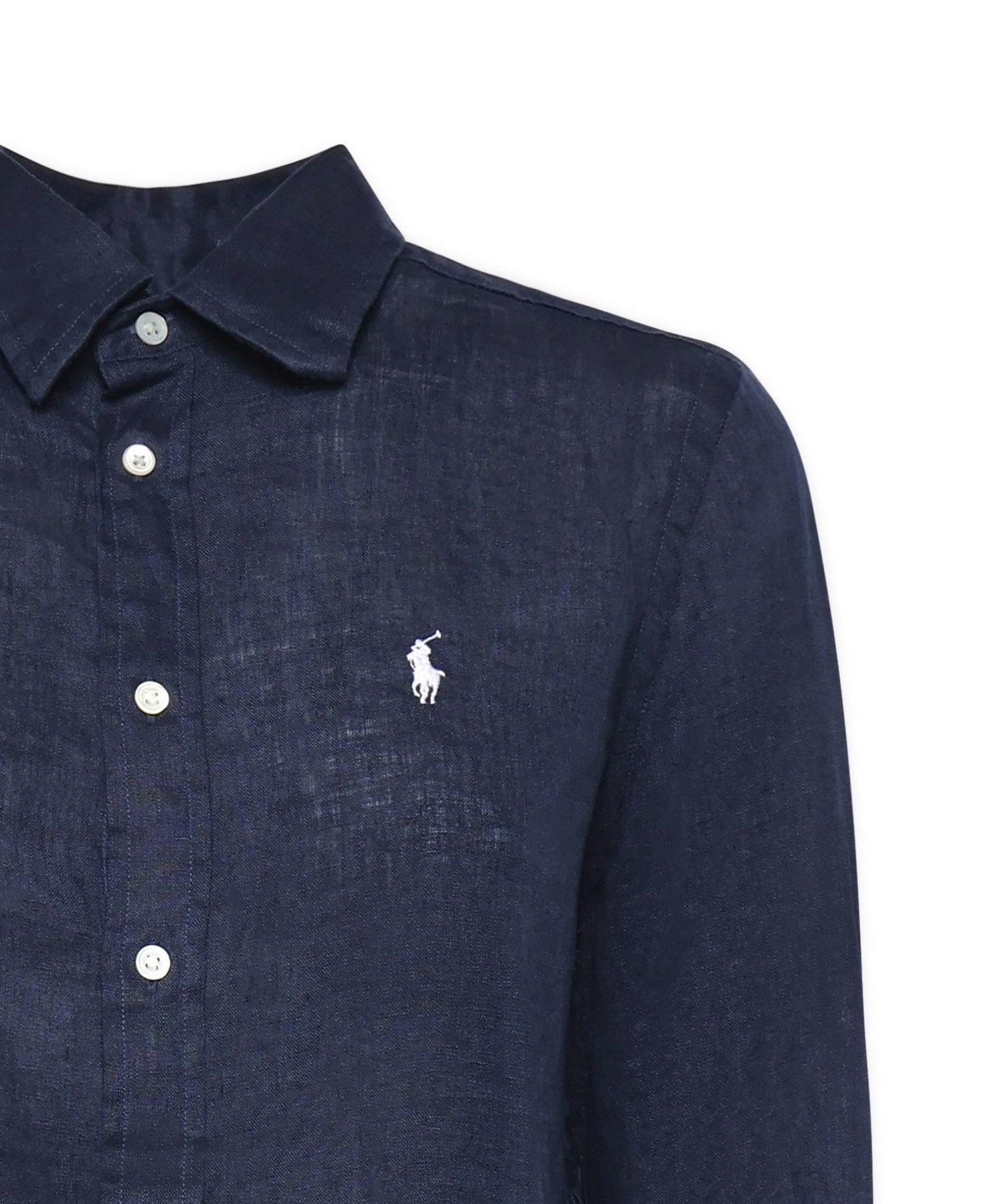 Camicia in lino con logo 211970730 519 POLO RALPH LAUREN 