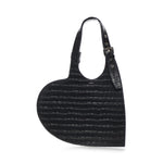 Borsa Croco Heart in pelle COPBA112F6075 BLK COPERNI 