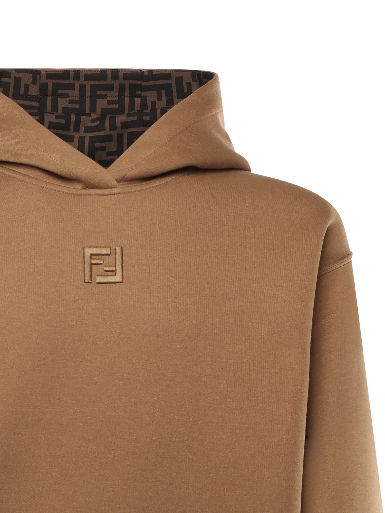 Felpa in cotone con logo FY1143 ATL9F0QU5 FENDI 