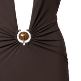 Abito lungo in lycra 25047364 UMBER CHRISTOPHER ESBER 