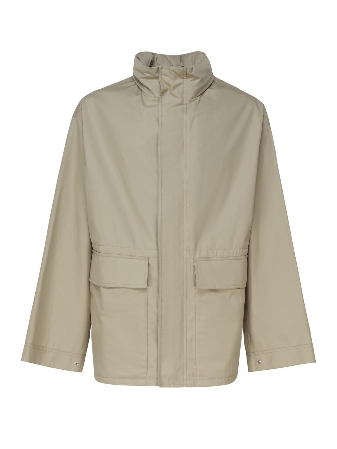 Giacca in gabardine con cappuccio Check 8083672 .B7311 BURBERRY 