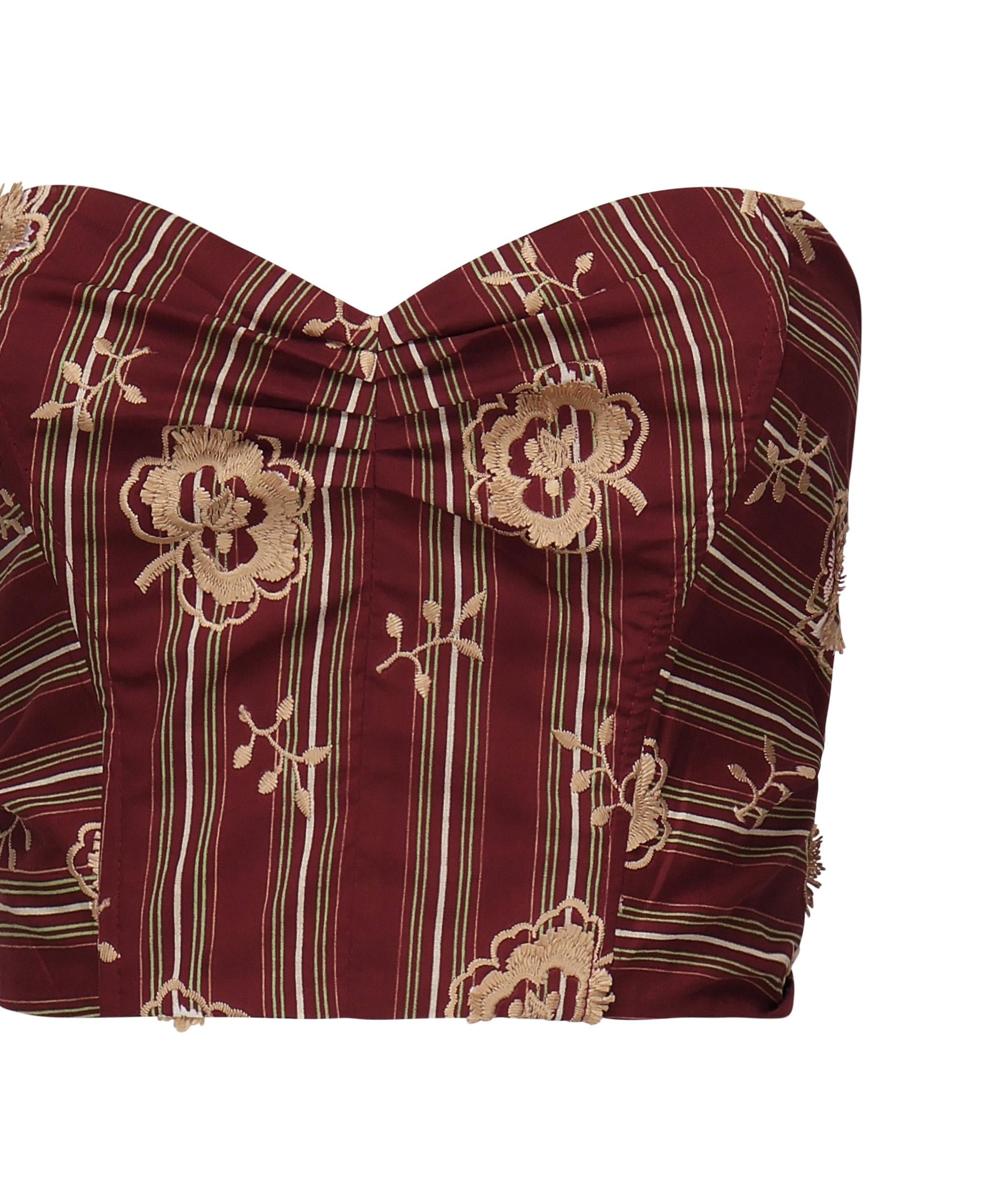 Top a corsetto in mussola di cotone DT9196 VAR. UNICA OTTOD'AME 