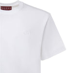 T-shirt in cotone con ricamo logo 796395 XJHKE9692 GUCCI 