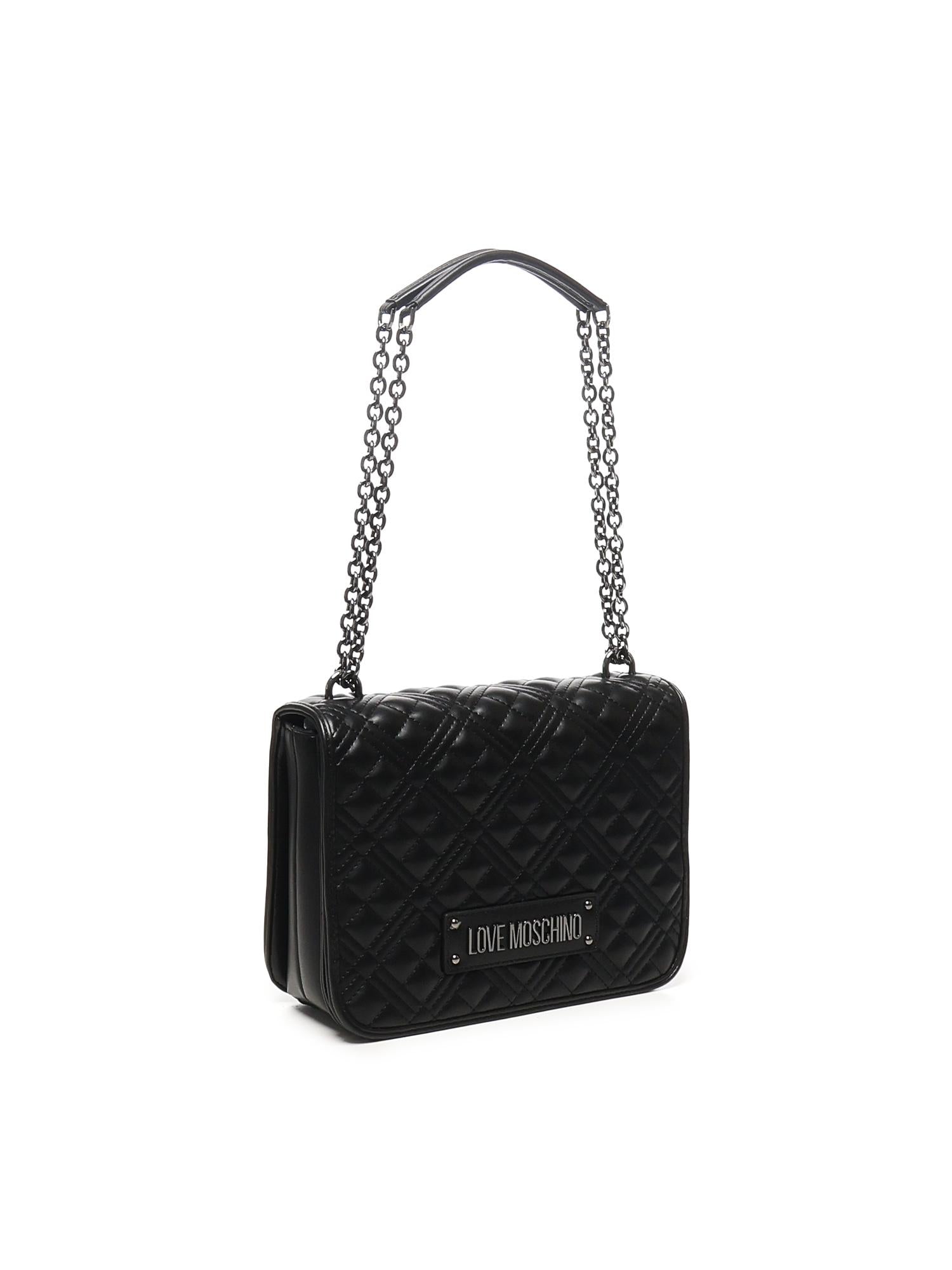 Borsa a spalla trapuntata con logo JC4000PP1LLA0 000 LOVE MOSCHINO 