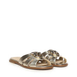 Slipper in pelle con logo SD0463 P049Z22 PINKO 