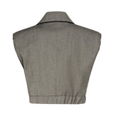 Gilet corto con rever ed elastico 104755 A2BQL67 PINKO 