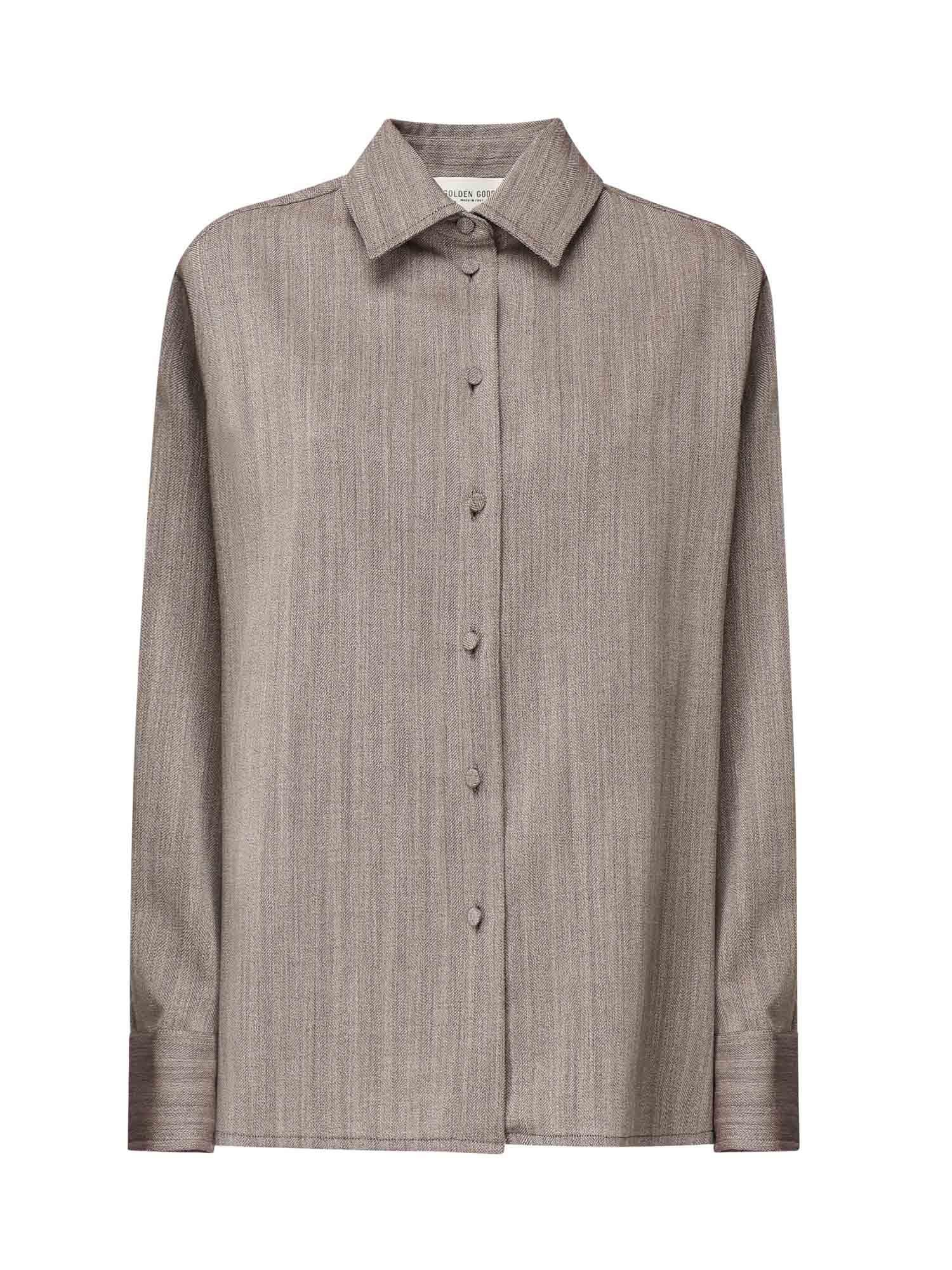 Camicia Journey in lana vergine GWP02470 P00209040190 GOLDEN GOOSE 