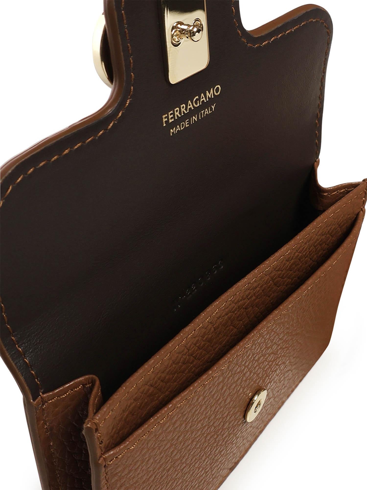 Portacarte gancini 220963 785796004 FERRAGAMO 