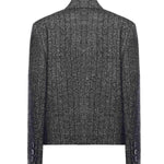 Giacca cropped in lana rigata F27FXT FRZANS8051 DOLCE & GABBANA 